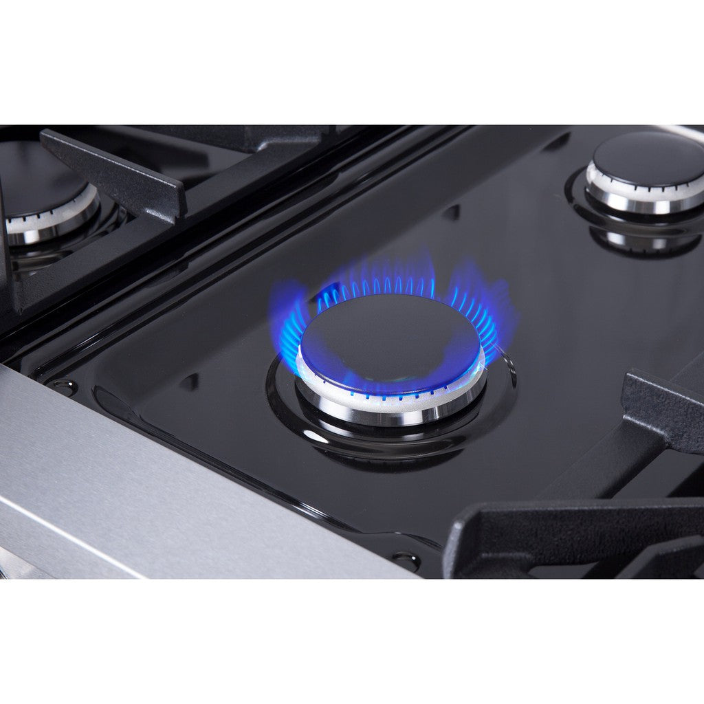 Forno Lseo 36 Inch 6 Burner Stainless Steel Gas Rangetop with Griddle (Model FCTGS5737 36) - Perfect for Home Kitchens, Restaurants & Outdoor Cooking