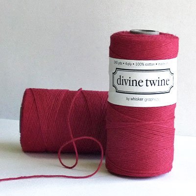 Premium Solid Red Divine Twine - 328ft Natural Fiber Twine for Crafts, Gift Wrapping & DIY Projects - Perfect for Scrapbooking, Home Decor, and Party Decorations