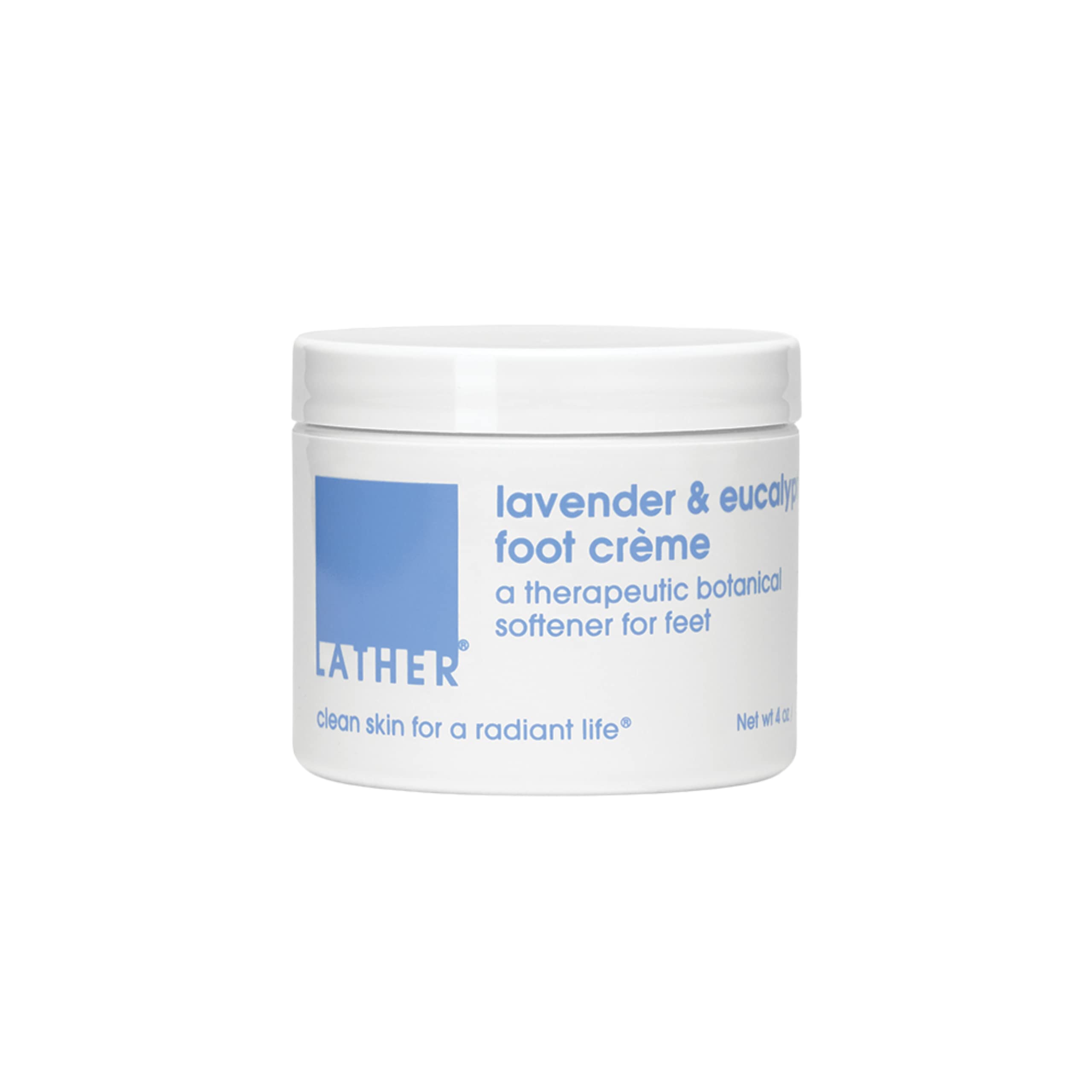 LATHER Foot Cream for Dry Cracked Feet - Intense Moisturizing & Nourishing Cracked Heel Repair Treatment - Pedicure Foot Spa Lotion with Aromatherapy Benefits - 4 Oz - Perfect for Daily Foot Care, Post-Workout Recovery & Relaxing At-Home Spa Treatments