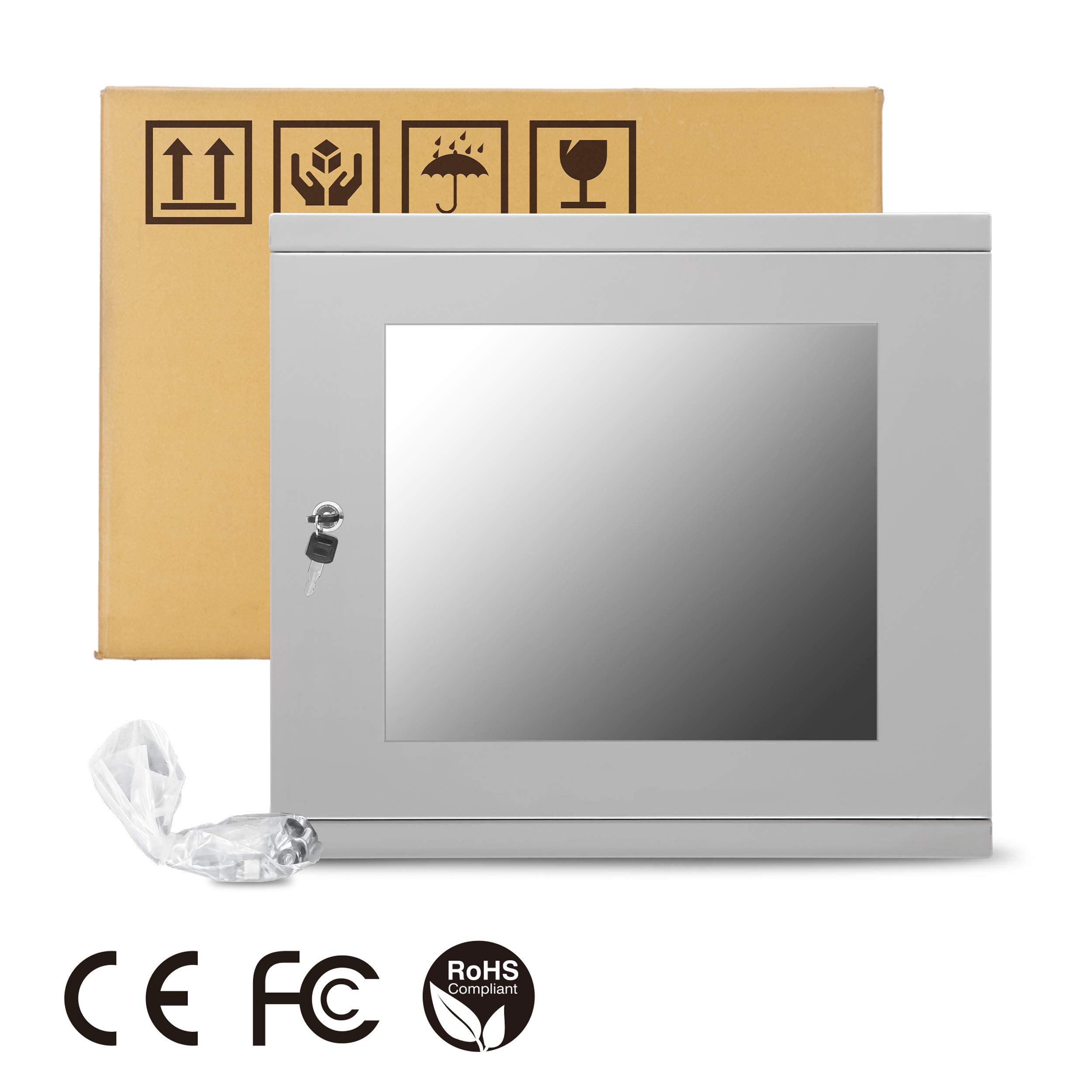 9U 550mm Deep Wall Mounted 19 Inch Server Rack Cabinet with Glass Door & Lock - Home Office & Server Room Network Equipment Storage for Computers, Routers & Switches | Durable & Secure Data Rack for IT & AV Installations