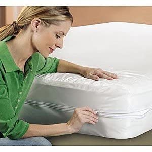 Double Zipper Bed Bug Proof Mattress Encasement - Waterproof, Hypoallergenic, Dust Mite & Pet Dander Protection - Fits All UK Bed Sizes (Single, Double, King, Super King) - Perfect for Allergy Sufferers, Hotels, and Home Use