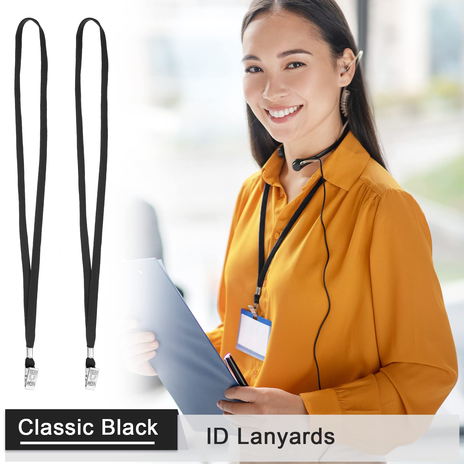Marspark Bulk Lanyards with Swivel Hook for ID Cards - Office & Events Use