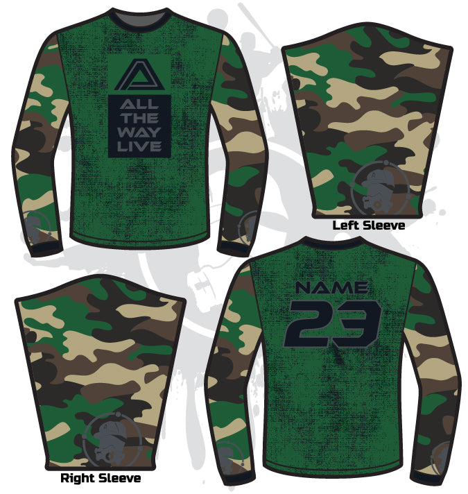 Fade Out Full Dye Long Sleeve Jersey - Breathable Performance Shirt for Men & Women - Perfect for Running, Gym Workouts & Outdoor Sports