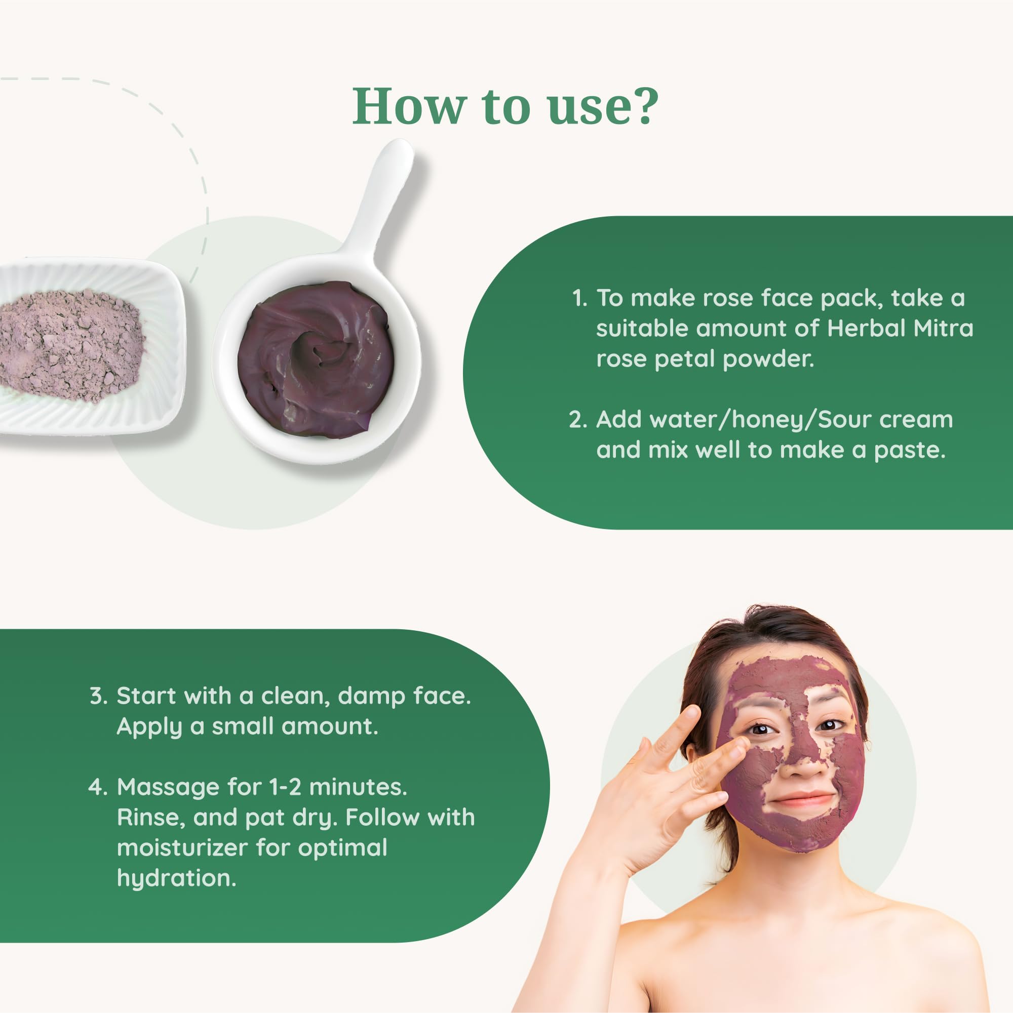 Pure & Natural Double Filtered Rose Powder for Skin Brightening, Tan Removal & Glow | Herbal Face Pack Mask | Eco-Friendly Paper Pouch (1 Count) | Perfect for DIY Skincare, Spa Days & Natural Beauty Routines