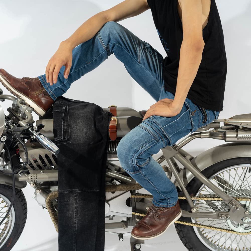 **Men's Wear-Resistant Motorcycle Riding Pants - Casual Cargo Pants for Motocross & Racing | Durable & Comfortable for Outdoor Adventures**