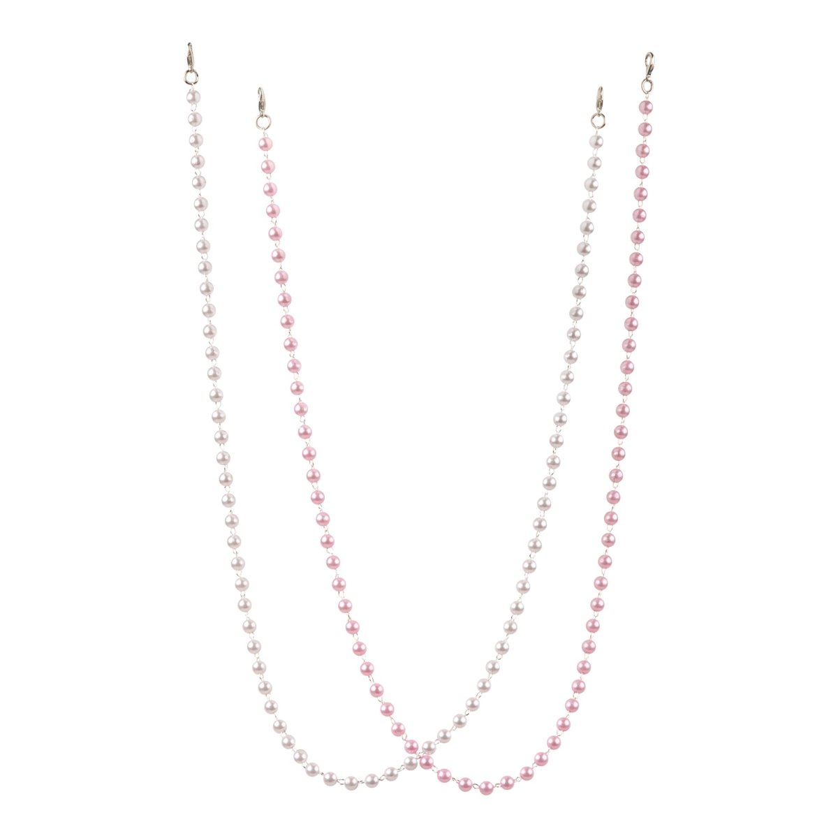 Bondstreet Mask Chains 2 Pack - Elegant Pearl Beaded Lanyard for Glasses & Face Masks - Perfect for School, Work, Travel & Daily Use