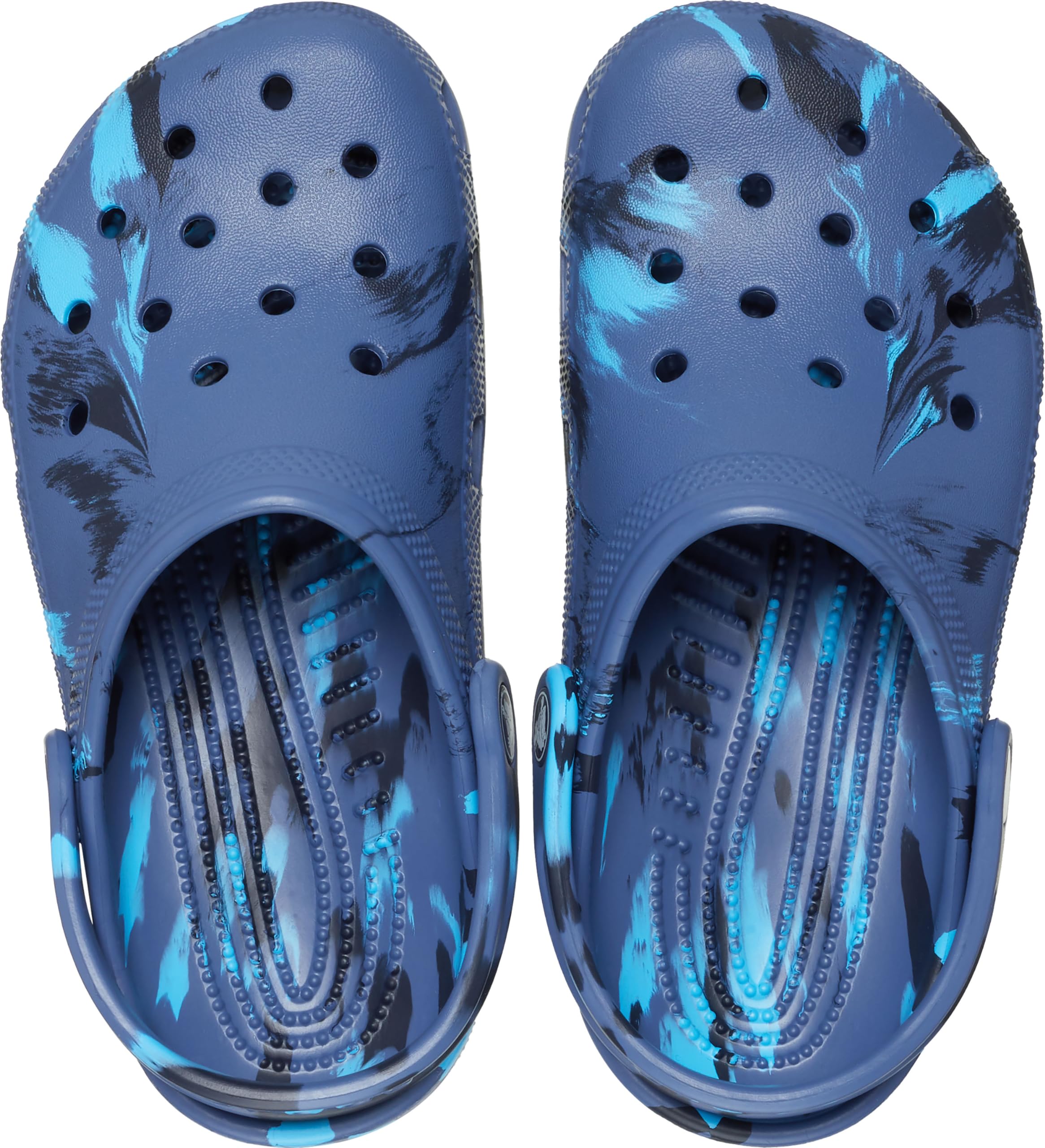 Crocs Kids' Classic Marbled Tie-Dye Clog | Comfortable & Lightweight Water Shoes for Boys & Girls | Perfect for Beach, Pool, and Outdoor Play