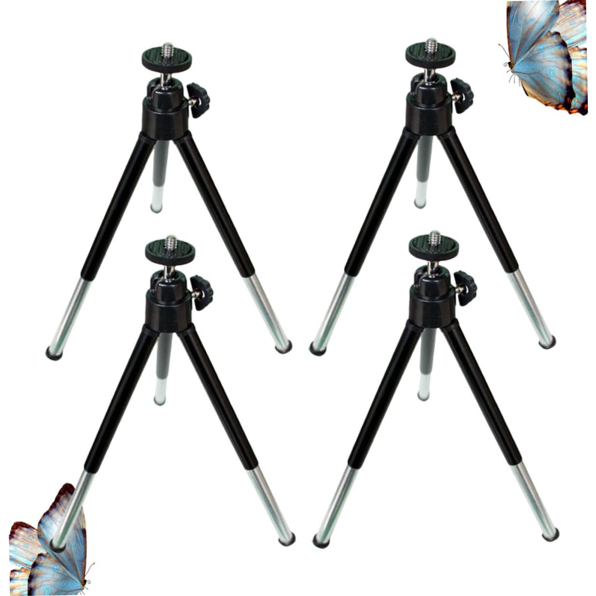 Jojofuny 8-Piece Adjustable Phone Stand Tripod Kit - 3-Position Telescopic Phone Holder for Desk, Photography & Video - Perfect for Streaming, Vlogging, and Hands-Free Viewing