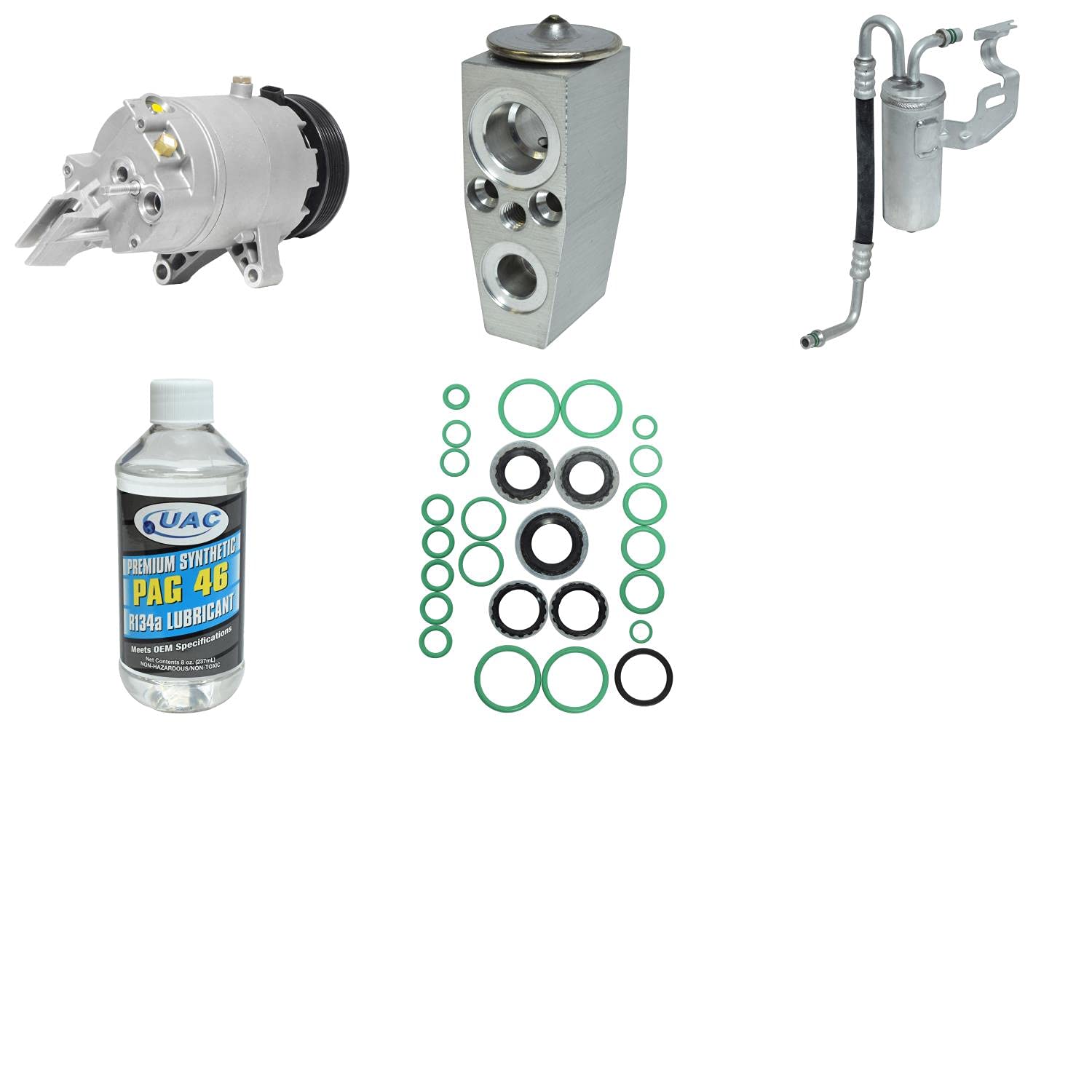 HVAC A/C Compressor Replacement Kit - Compatible with Multiple Car Models | High-Performance Auto AC Repair Kit | Perfect for DIY Mechanics & Professional Technicians
