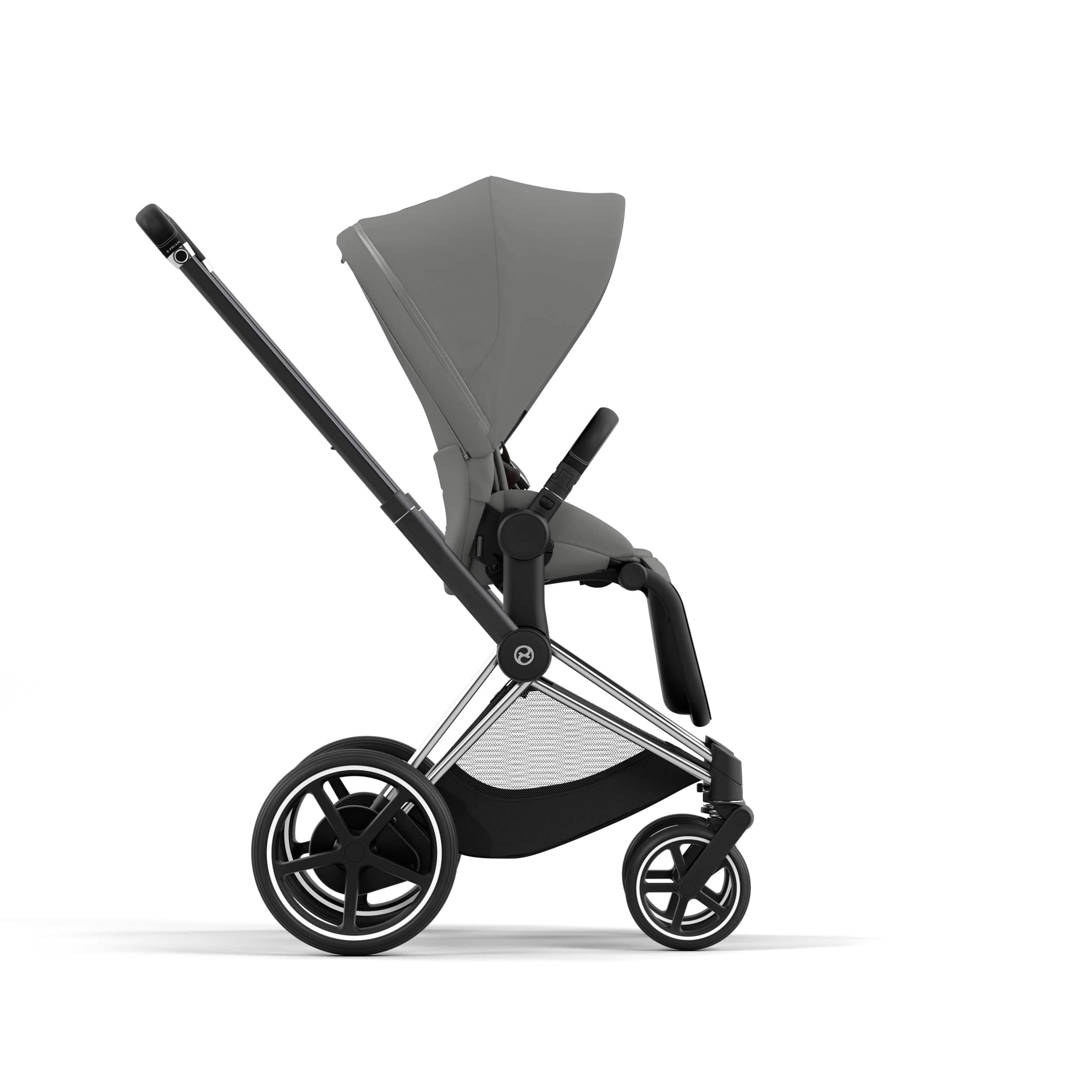 Cybex ePriam 2 Complete Stroller - Lightweight Chrome & Black Baby Stroller for Newborns to Toddlers | Perfect for City Walks, Shopping & Travel