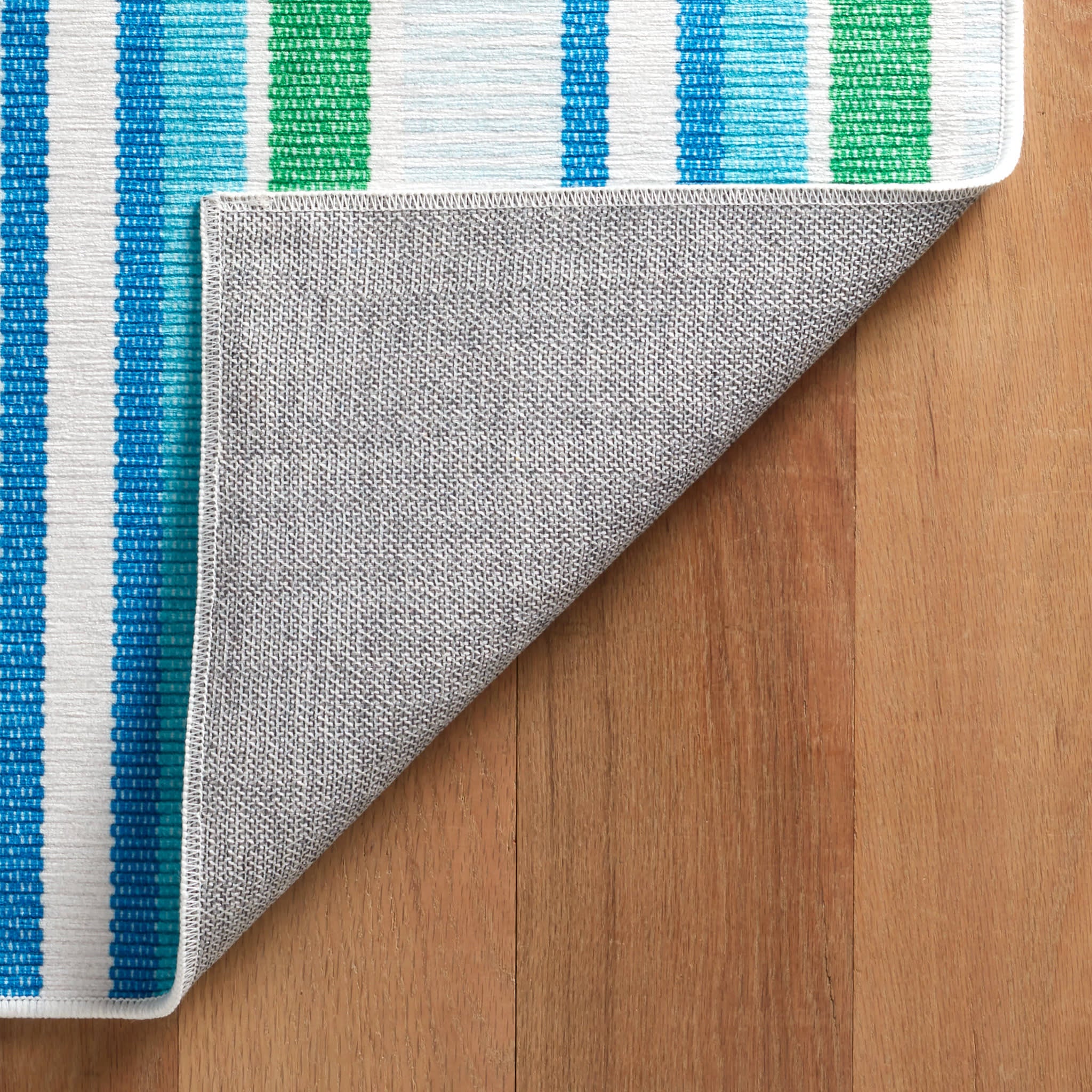 Always Greener Machine Washable Area Rug - Cobalt & Green Indoor/Outdoor Carpet - Perfect for Living Room, Bedroom, or Patio Decor