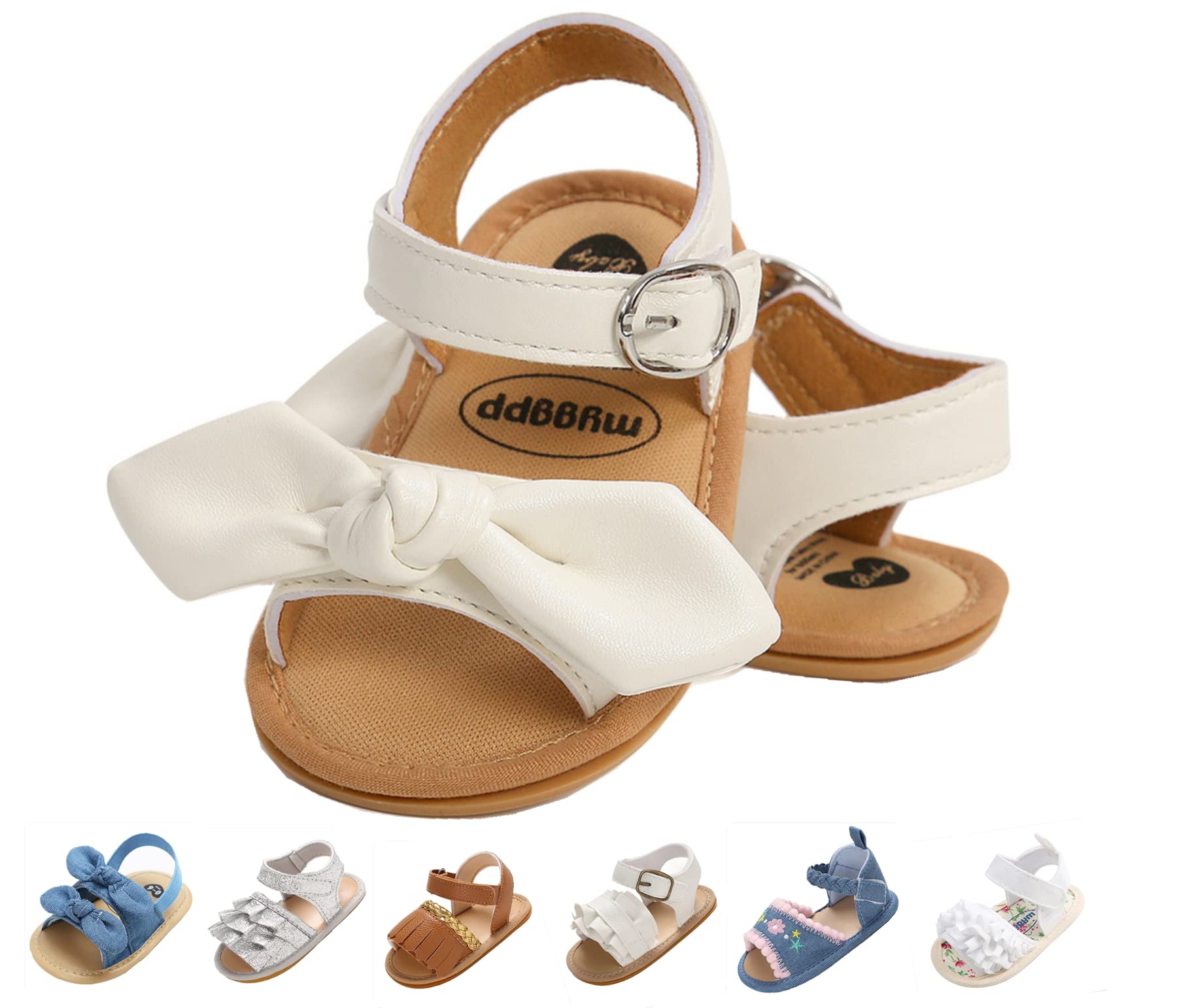 **Baby Girls Sandals - Summer First Walker Shoes for Toddlers | Non-Slip Comfortable Outdoor Sandals for Beach, Park & Playtime**