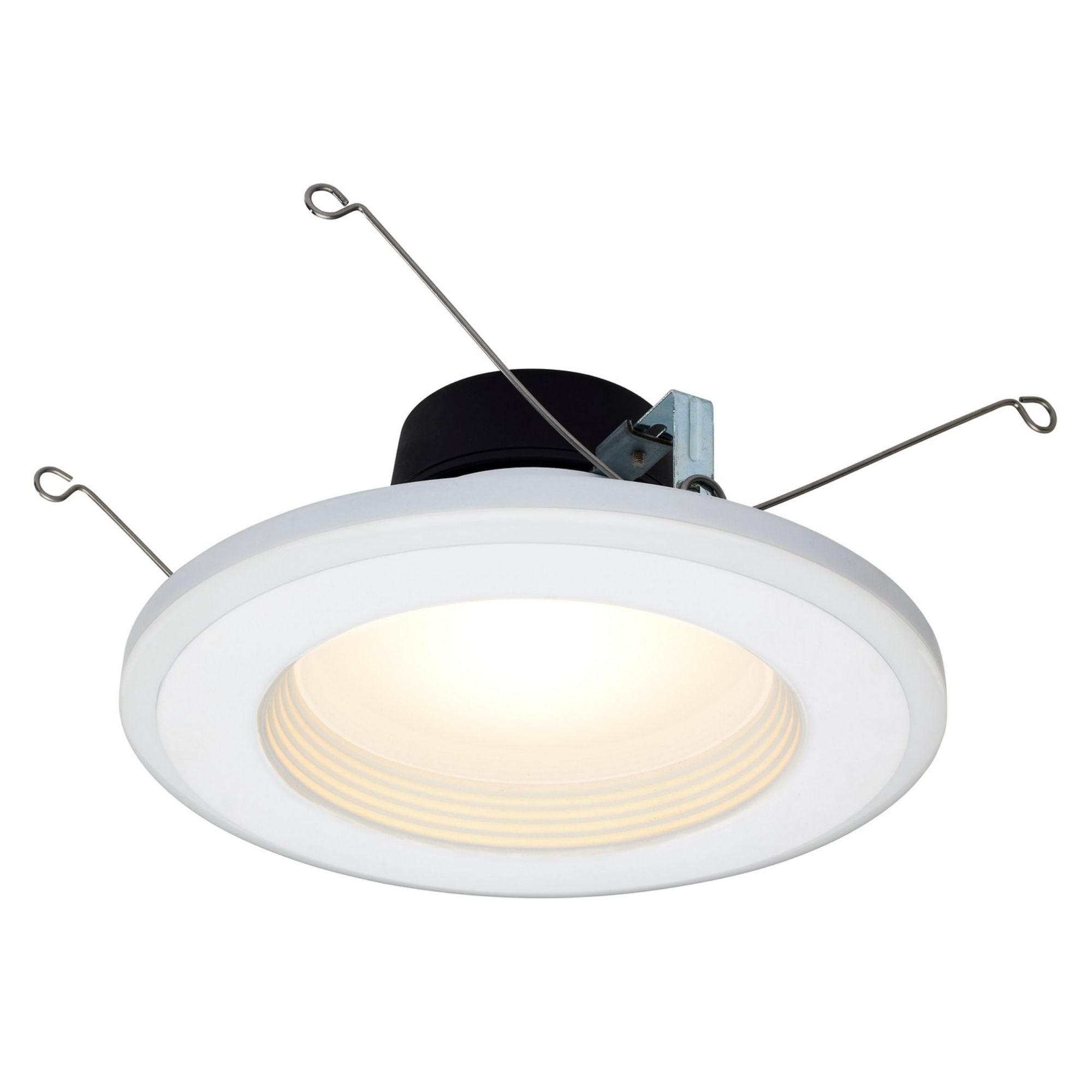 5/6 Inch LED Recessed Can Light with Night Light - 800 Lumens, 5 Color Temperatures, Deep Baffle Trim - Perfect for Bedrooms, Kitchens, and Hallways