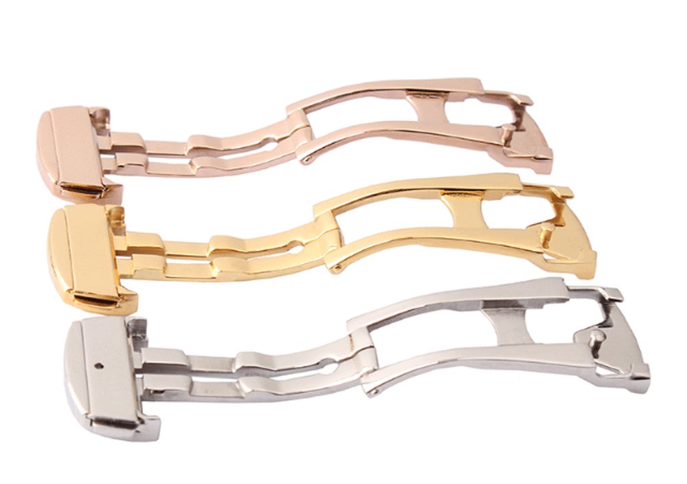 Omega De Ville Watch Band Replacement Strap - L316 Stainless Steel Deployment Clasp Buckle | Richie Strap | Perfect for Dress Watches, Business & Formal Occasions