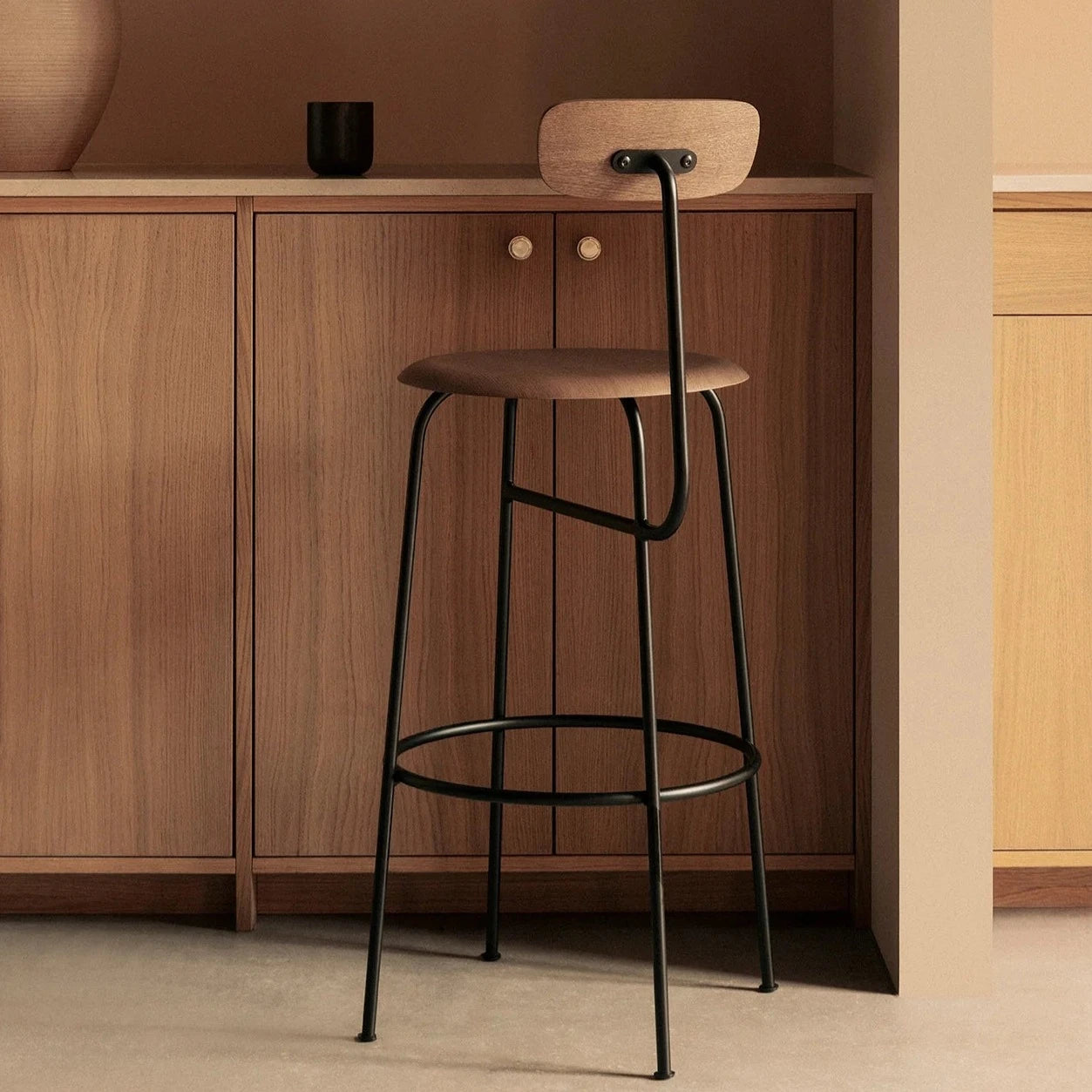 Afteroom Bar Stool - Modern Minimalist Design Bar Stool for Kitchen Island, Breakfast Nook & Home Bar - High-Quality Dining Chair for Contemporary Interiors