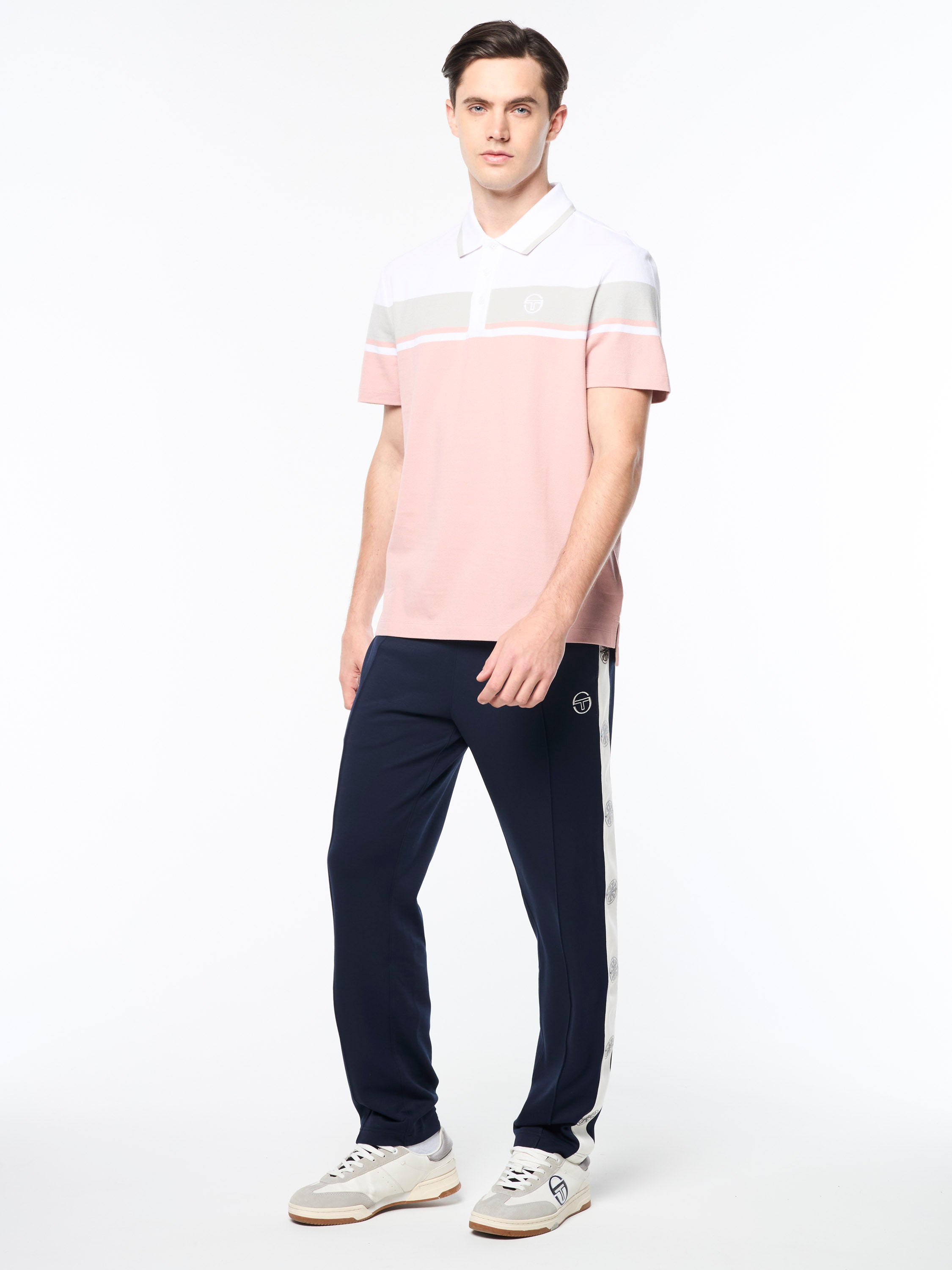 Damarindo Men's Polo Shirt - Soft Cotton Casual Short Sleeve Top in Pale Mauve for Golf, Work & Everyday Wear