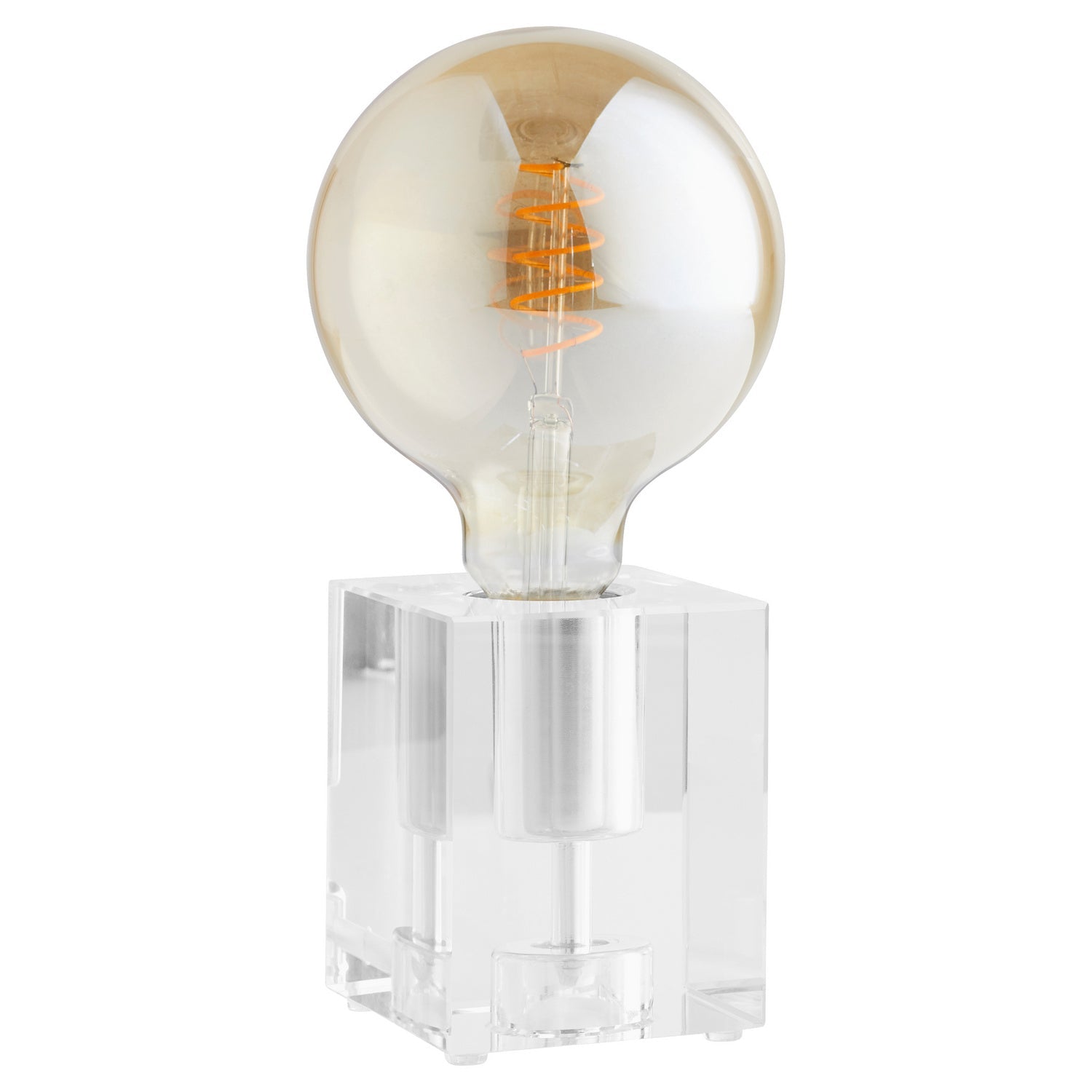 Cyan Design 11218 Translucense Clear Glass Table Lamp - Modern Home & Office Decor Lighting for Living Room, Bedroom, or Study