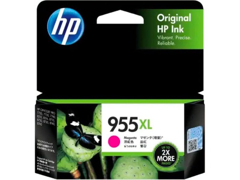 Original HP 955XL High Yield Ink Cartridge - Magenta (1600 Pages) | Compatible with HP OfficeJet, Envy Printers | Ideal for Home Office & High Volume Printing