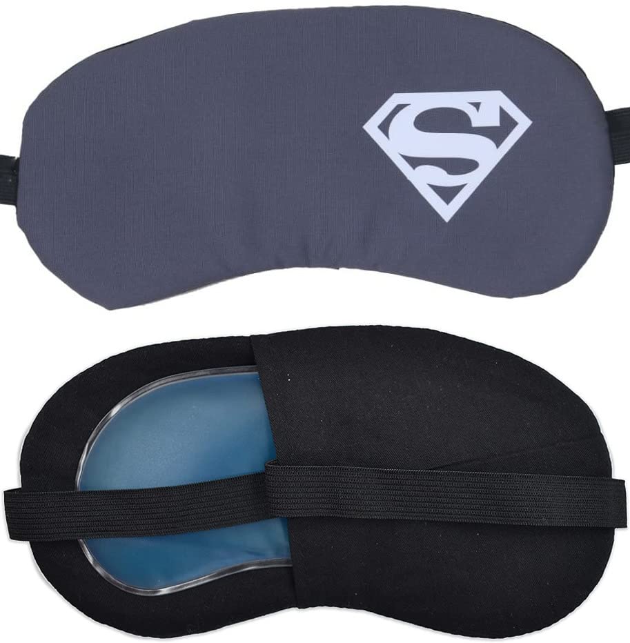 Cooling Gel Eye Mask for Sleeping - Relief Dark Circles, Puffy Eyes & Eye Fatigue - Light Blue Sleep Mask for Men & Women - Perfect for Night Use, Travel & Relaxation