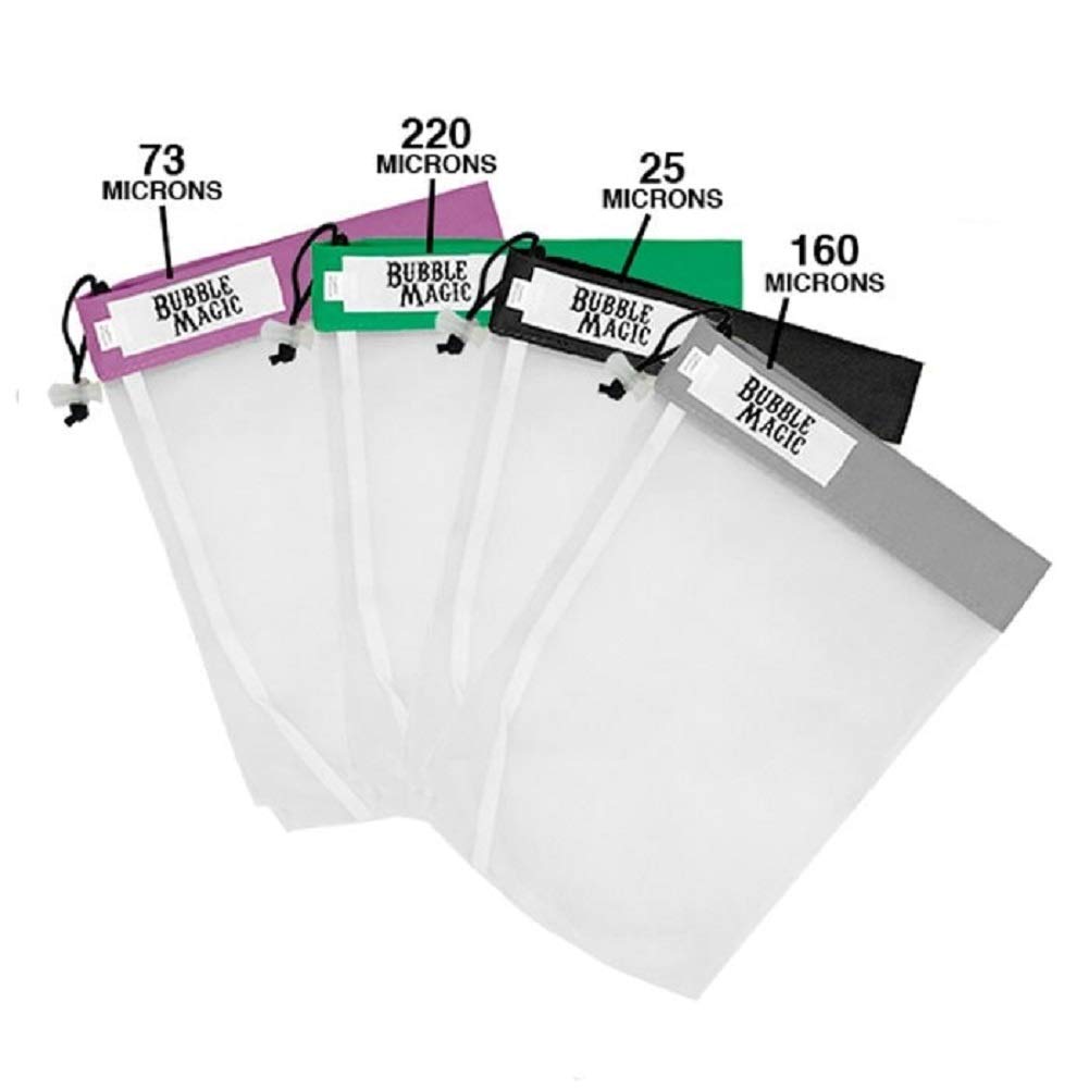 Premium 20 Gallon All-Mesh Bubble Bag Kit with Drawstrings - 4 Bag Set for Herbal Extraction & Essential Oil Making - Perfect for Home Brewing, Gardening, and DIY Projects