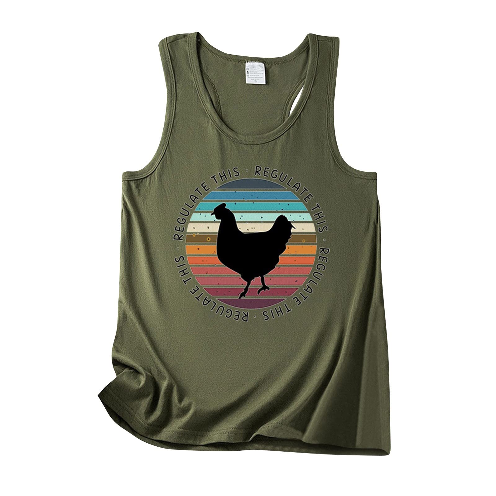 QUFECH Women's Summer Tank Tops - Casual Loose Sleeveless Blouse with Round Neck & Floral Print - Perfect for Beach, Vacation, and Everyday Wear