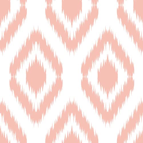 PinPix 40x30 Inch Cork Bulletin Board with Ikat Grapefruit Design & Satin White Frame - Stylish Decorative Pin Board for Home, Office, School - Perfect for Notes, Photos, and Memos Organization