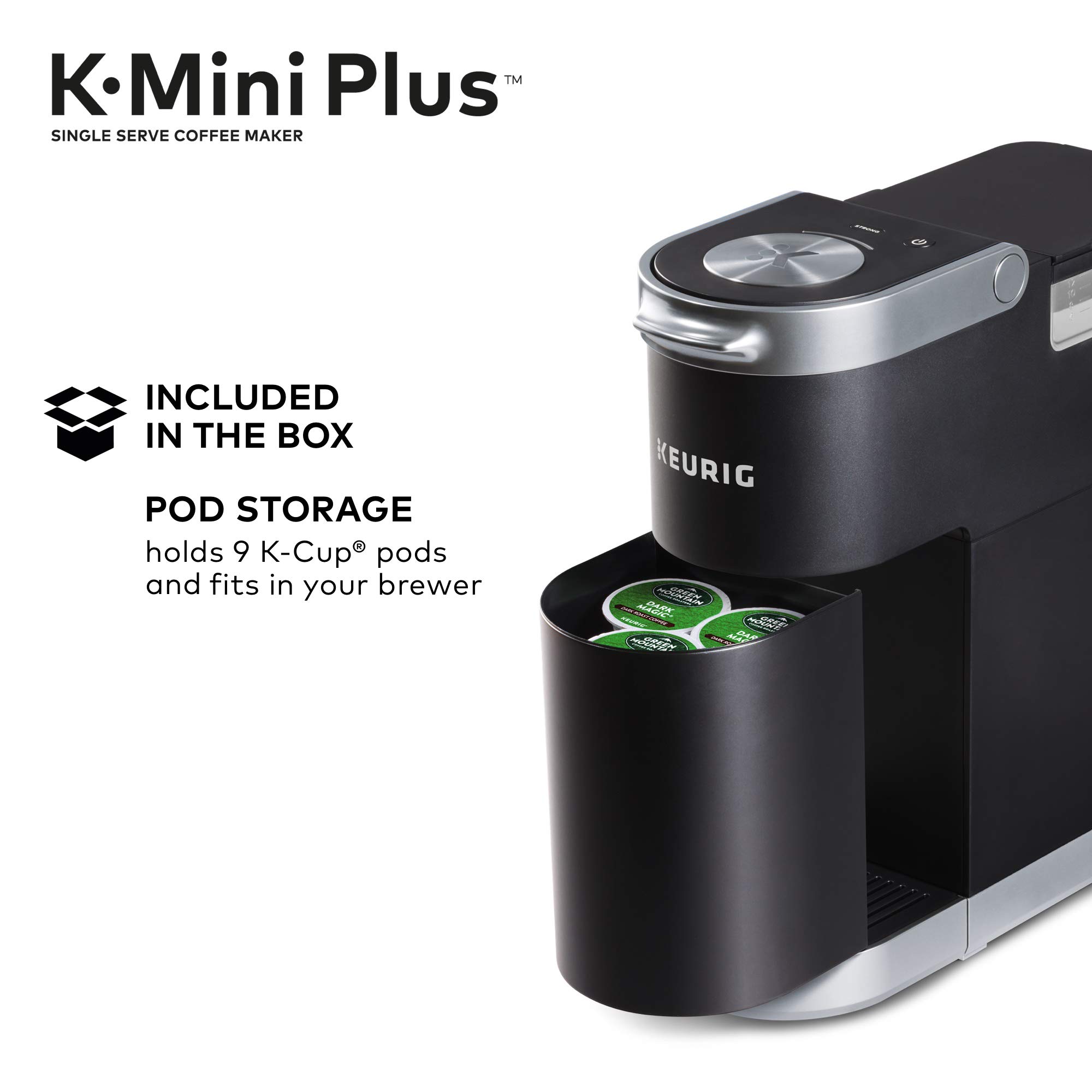 Keurig K-Mini Plus Single Serve Coffee Maker with McCafé Classic Collection Variety Pack (40 K-Cup Pods) - Compact Brewing for Home, Office & Dorm Use