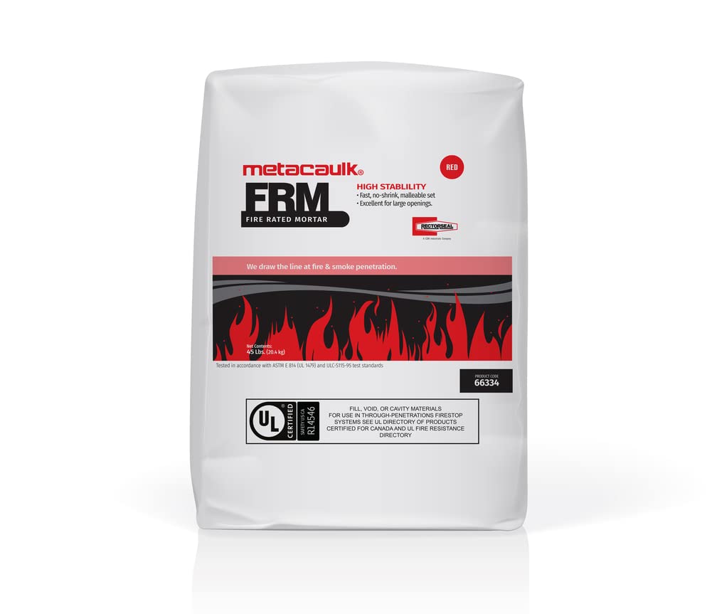 Rectorseal 66334 Metacaulk Mortar - High-Performance Red Fireproof Sealant for Gaps & Joints - Ideal for Fireplaces, Chimneys & HVAC Systems