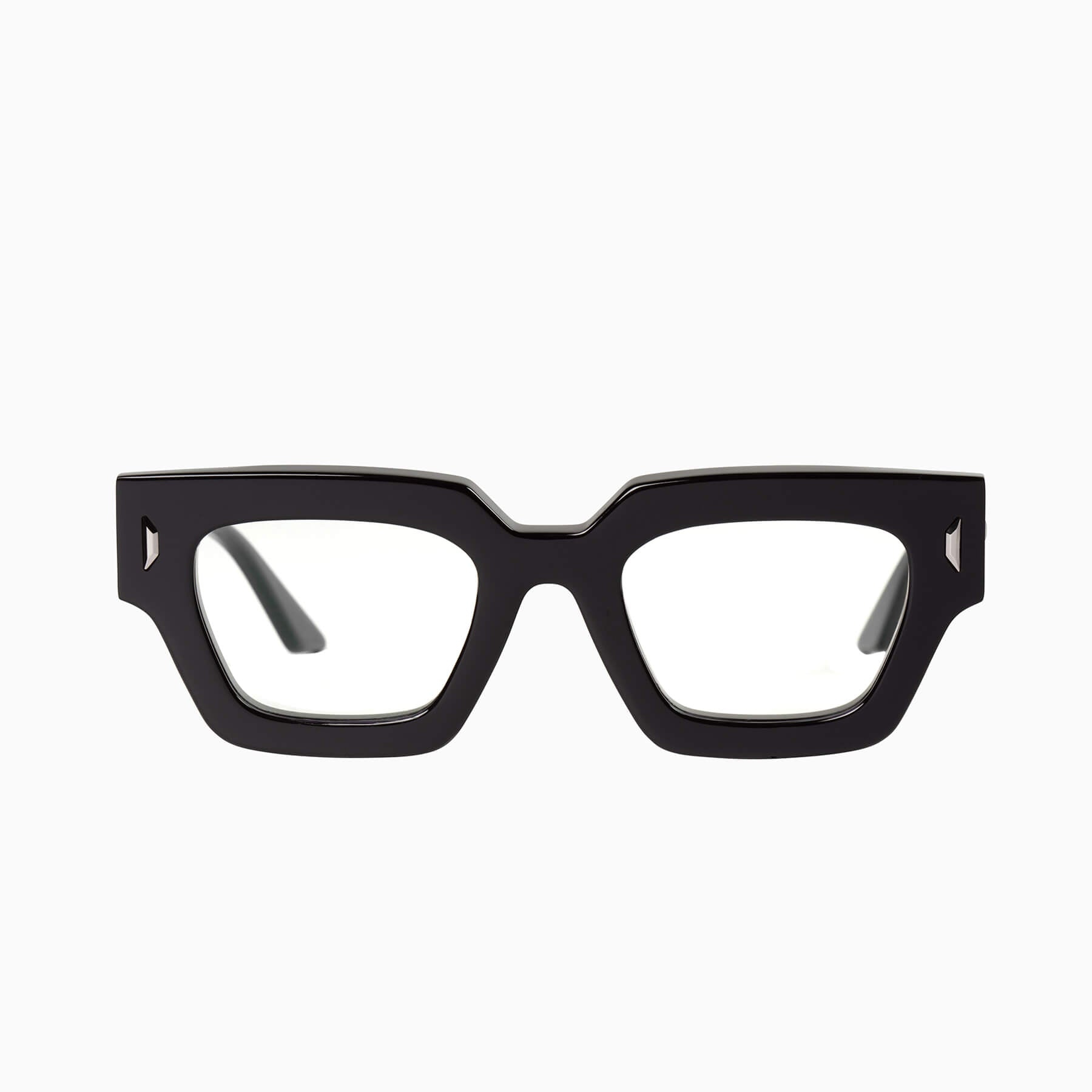 Gloss Black w. Silver Metal Trim / Clear Blue Blocker Lens