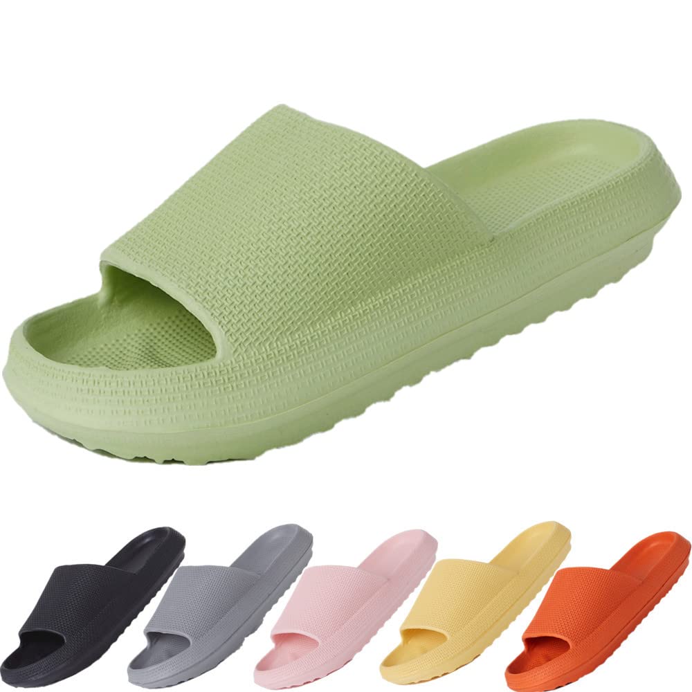 BING RUI CO Cloud Slides for Women & Men - Ultra Soft Pillow Slippers with Non-Slip Sole - Comfortable Bathroom Shower Sandals with Thick Cushioning - Perfect for Home, Spa, Poolside & Beach Wear
