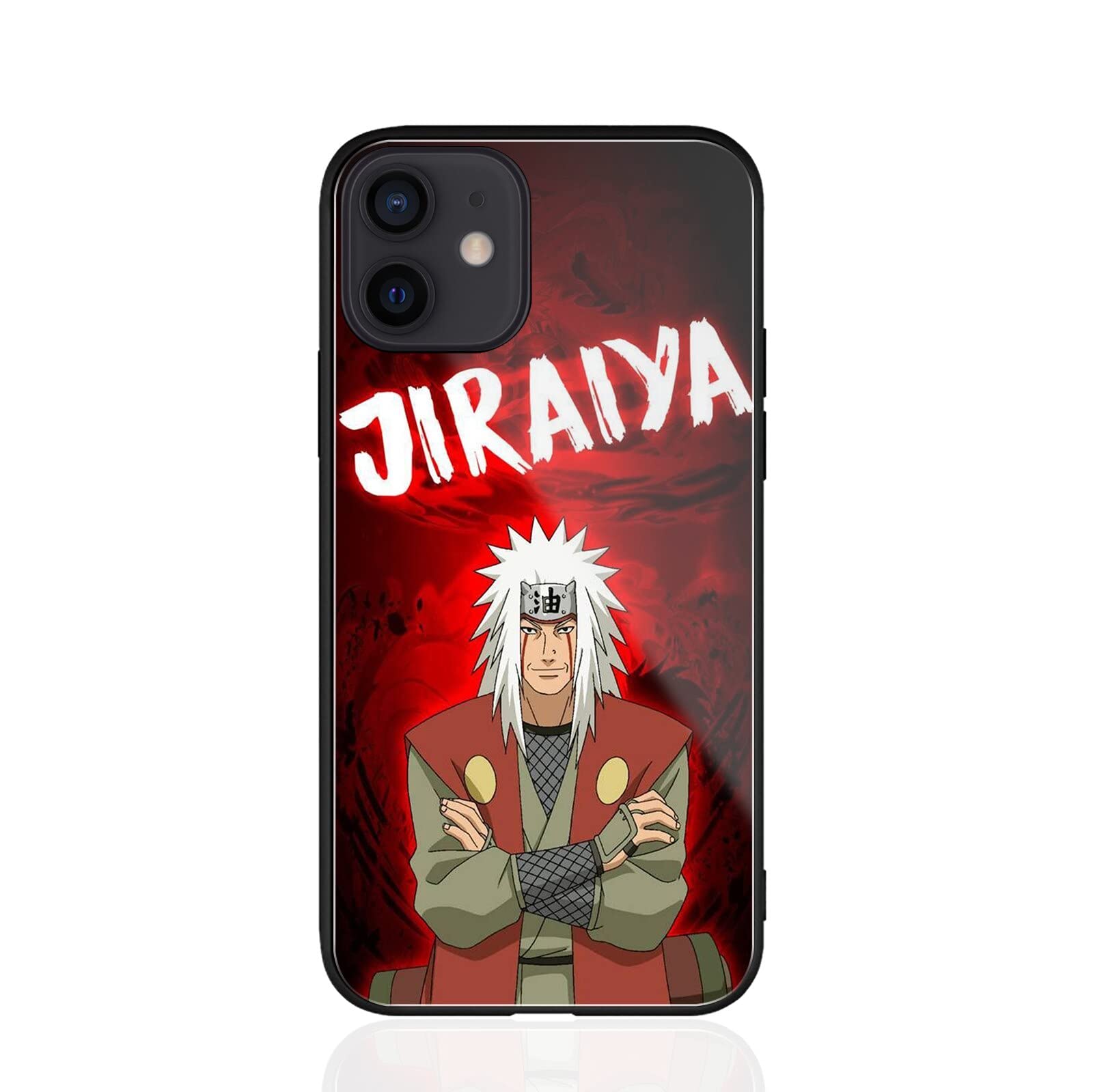 Japanese Anime Jiraiya Glossy Glass Phone Case for iPhone X - Protective Manga Cover Shell | Perfect for Anime Fans, Cosplay & Everyday Use (Model A093)