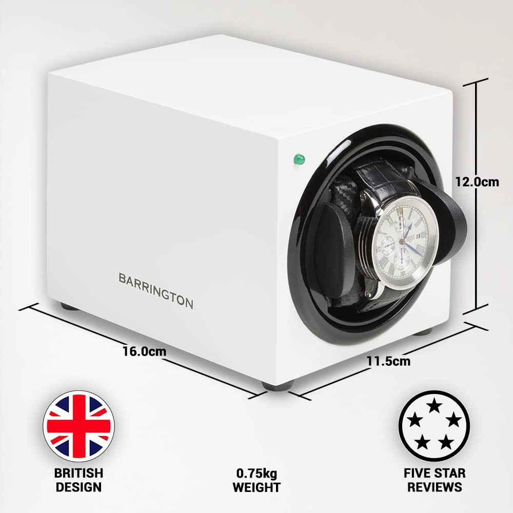 Premium Single Automatic Watch Winder with Silent Japanese Motor - Adjustable TPD 650-1950 for Luxury Watches | AC/Battery Powered | Perfect for Rolex, Omega & Swiss Timepieces | Home Office & Travel Storage Solution