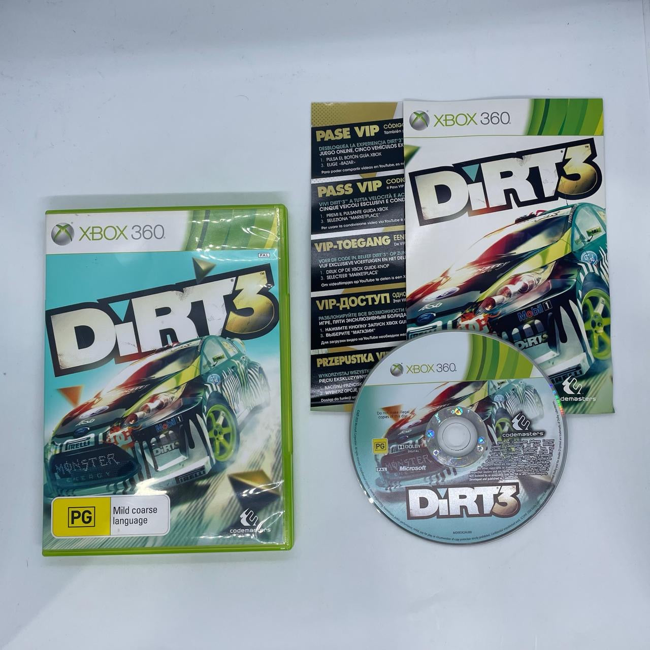 Dirt 3 Racing Game for Xbox 360 - Complete with Original Manual (PAL Version) | High-Speed Off-Road Action for Racing Enthusiasts & Game Night Fun