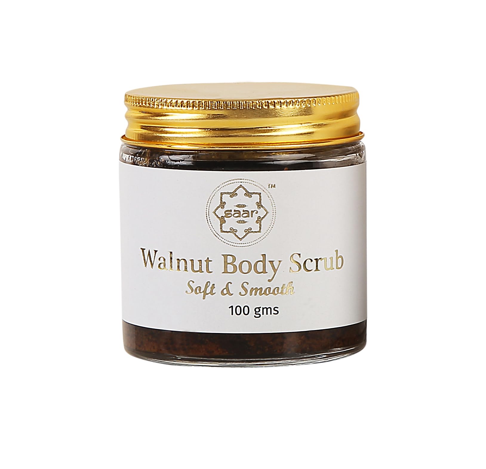 Pure Organic Natural Undiluted Walnut Body Scrub - Gently Exfoliates Dead Skin for Glowing & Smooth Skin | Relaxing Aromatherapy | 100g Jar - Perfect for Spa Days & At-Home Self-Care