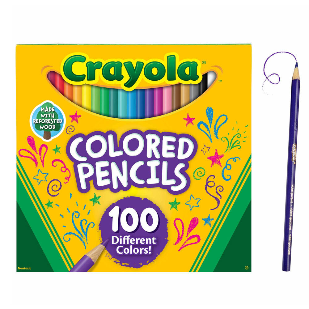 100-Piece Crayola Colored Pencils Set - Vibrant Colors for Kids & Artists - Perfect for School, Art Projects & Coloring Books