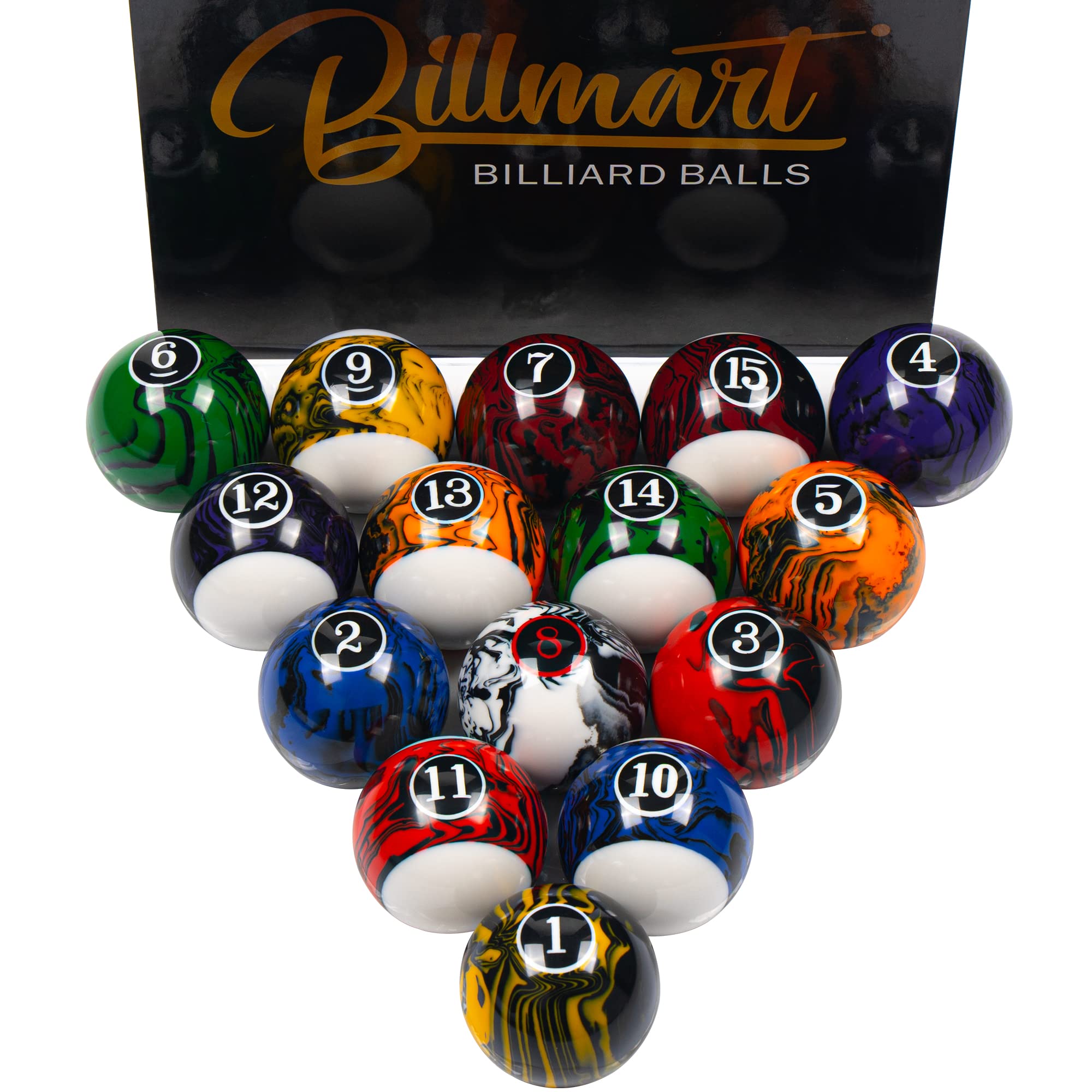 Premium Billiard Balls Set - 16 Pool Table Balls for Professional & Home Game Rooms | Perfect for Pool Tables, Bars, and Game Nights