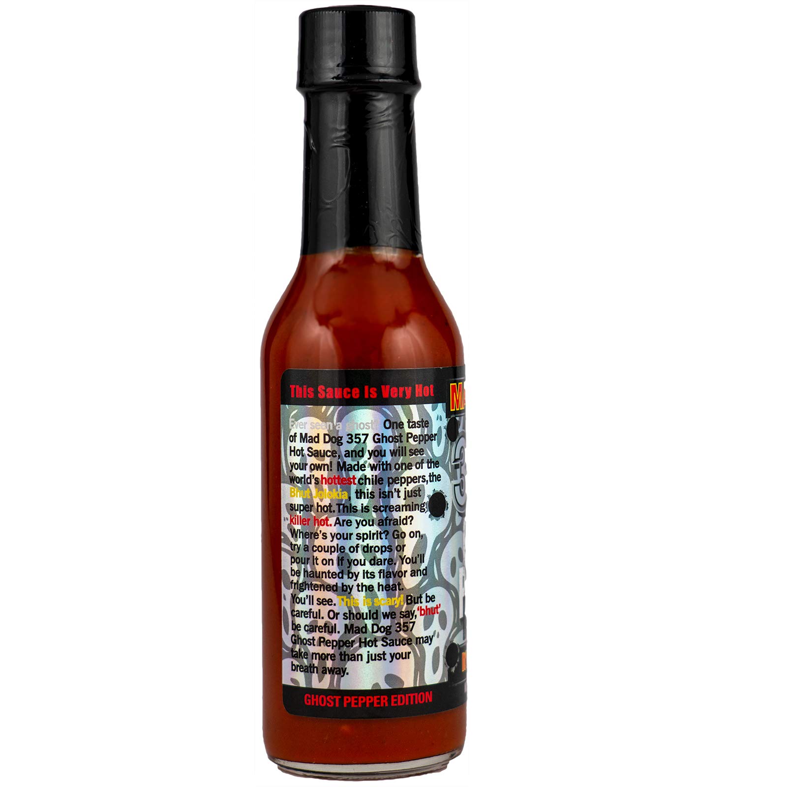 Mad Dog 357 Ghost Pepper Hot Sauce - 5oz Bottle of Ultra Hot Sauce for Tacos, Wings & Spicy Food Lovers - Perfect for Cooking, Grilling & Gifting