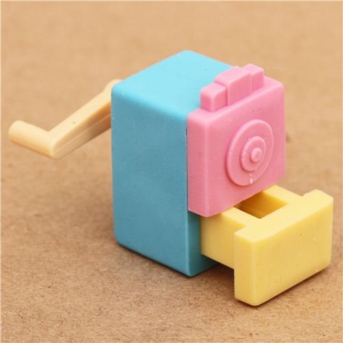 Premium Blue Pencil Sharpener with Eraser - Japanese Iwako School Supplies for Students, Teachers & Office Use - Perfect for Classrooms, Homework & Art Projects