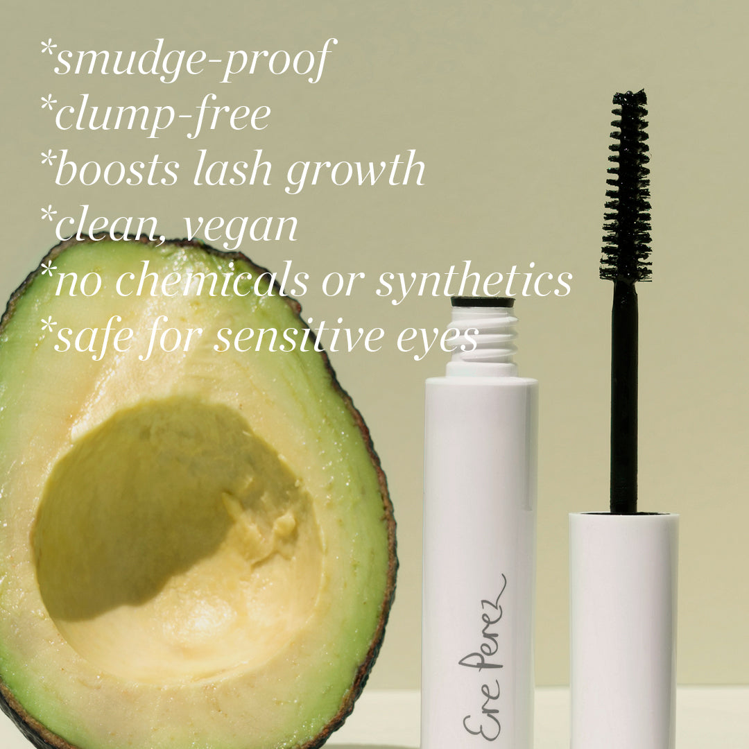 Long-Lasting Waterproof Avocado Mascara - Smudge-Proof & Volumizing for Swimming, Gym & Rainy Days