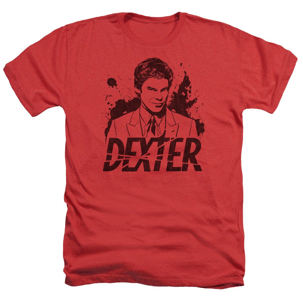 Dexter Splatter Dex Unisex Heather T-Shirt for Men & Women - Soft Cotton Casual Tee for Everyday Wear, Graphic Print Shirt for Parties & Outings