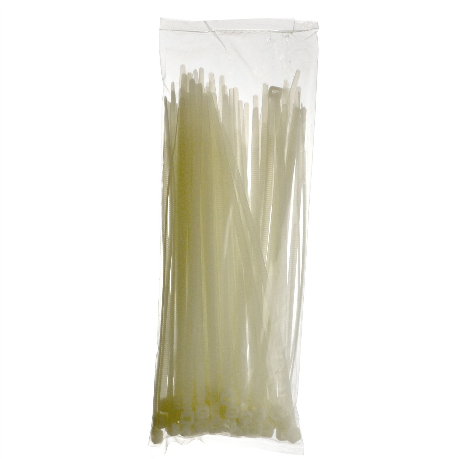 AB Tools 75-Piece White Cable Ties (200mm x 4.5mm) - Heavy Duty Zip Ties for Wire Management, Organizing Cables, and Securing Bundles - Ideal for Home, Office, and DIY Projects