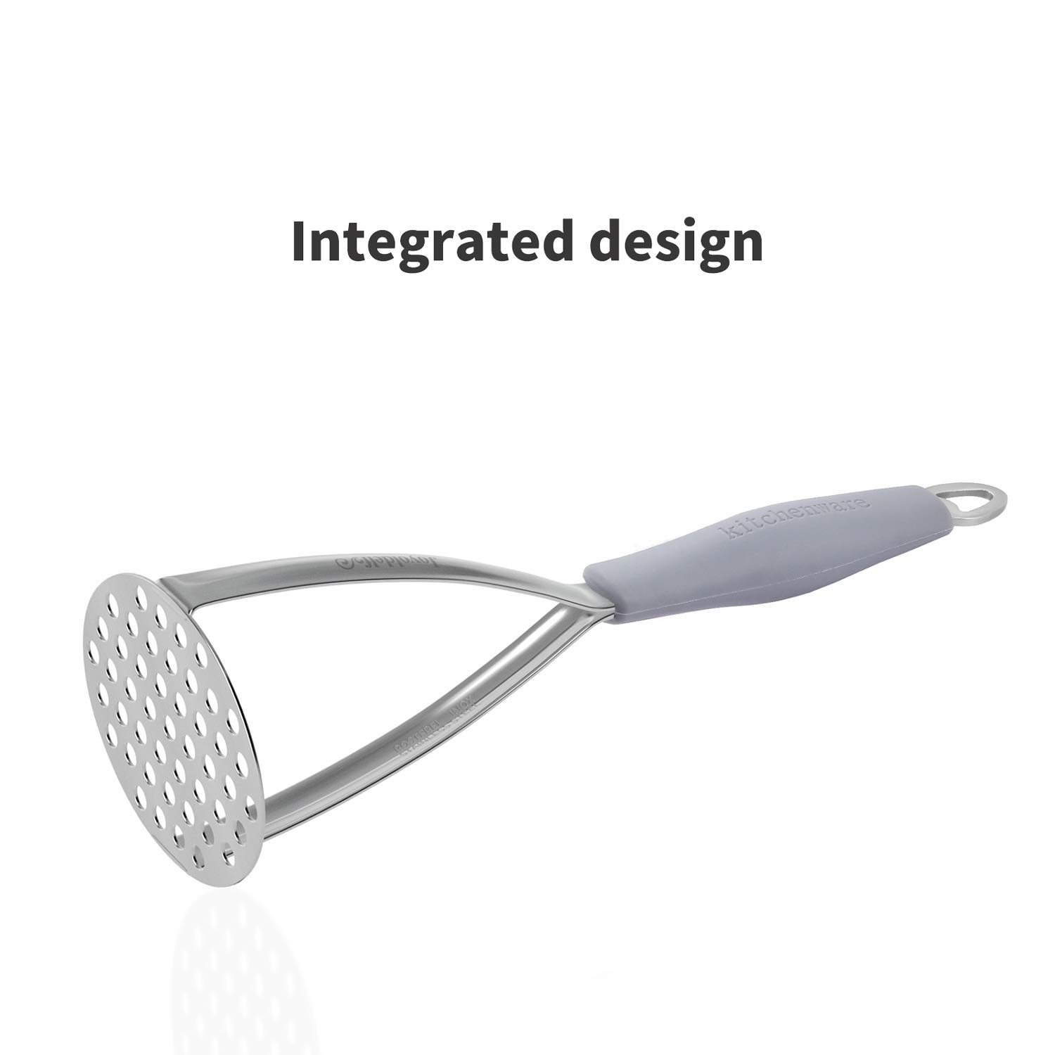 Joyoldelf Stainless Steel Potato Masher with Non-Slip Handle - Perfect for Mashing Potatoes, Vegetables & Baby Food - Ideal for Kitchen, Baby Meal Prep & Cooking Enthusiasts
