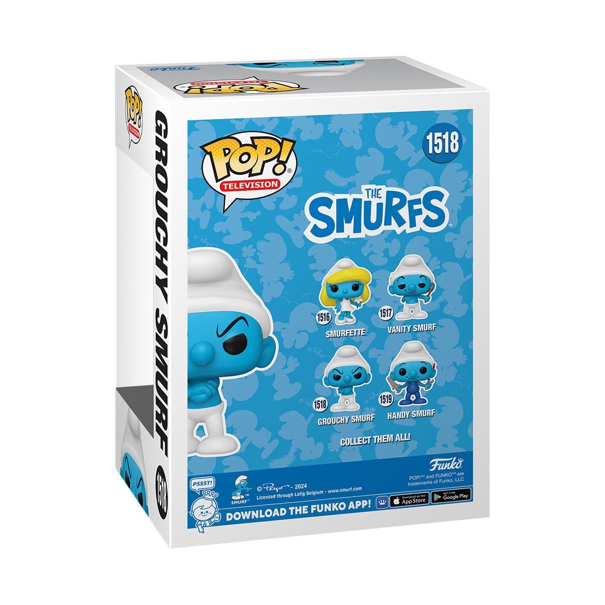 The Smurfs: Grouchy Smurf Plush Toy - Cute Collectible Doll for Kids & Fans - Perfect for Birthday Gifts, Room Decor, and Smurfs Themed Parties