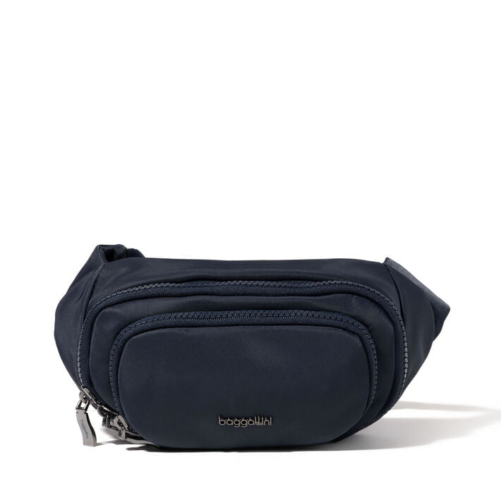 Baggallini On The Go Belt Bag Waist Pack - Hands-Free Crossbody Fanny Pack for Travel, Hiking & Running - Secure & Stylish Waist Wallet for Women & Men
