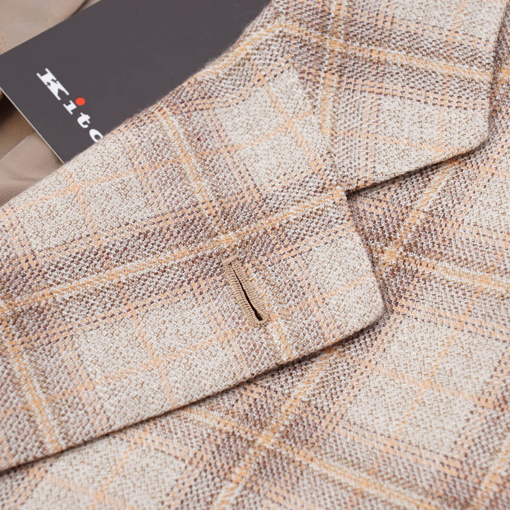 Luxury Kiton Cashmere Linen Silk Sport Coat for Men - Premium Tailored Blazer for Business, Weddings & Formal Events