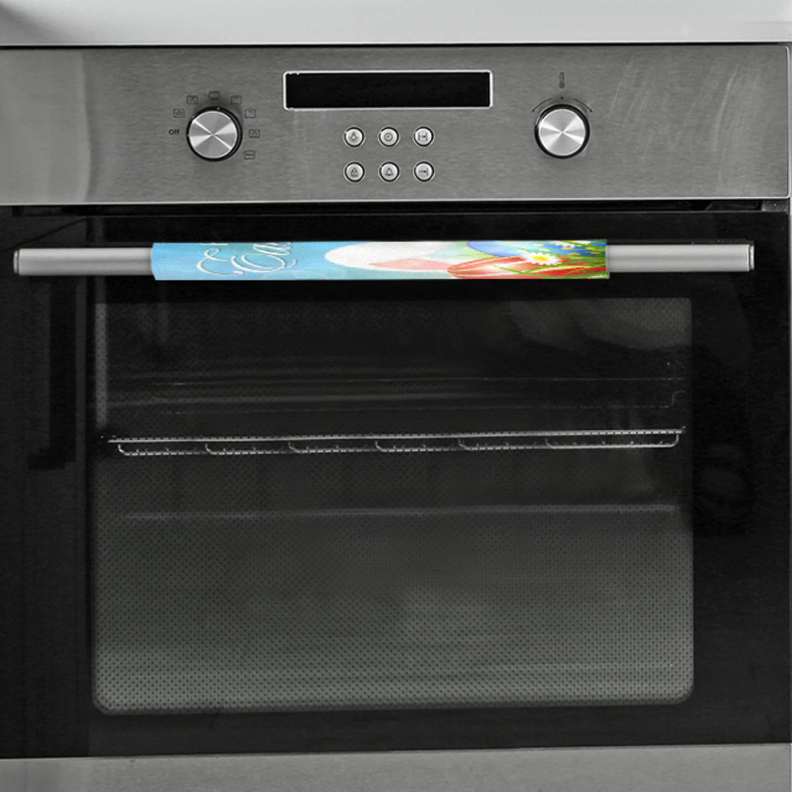 Easter Bunny Refrigerator Handle Covers Set of 2 - Washable Kitchen Appliance Protectors for Fridge, Microwave, Dishwasher & Oven - Food & Oil Stain Prevention - Perfect for Spring Decor & Holiday Kitchen Protection