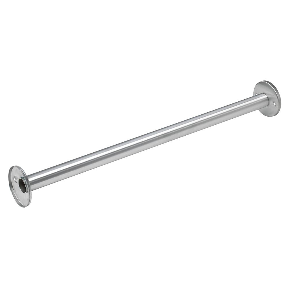 Bradley 9531 Satin Finish Exposed Mount Shower Curtain Rod - Heavy Duty Bathroom Shower Rod for Bath Tubs, Perfect for Small Spaces & Modern Bathroom Decor
