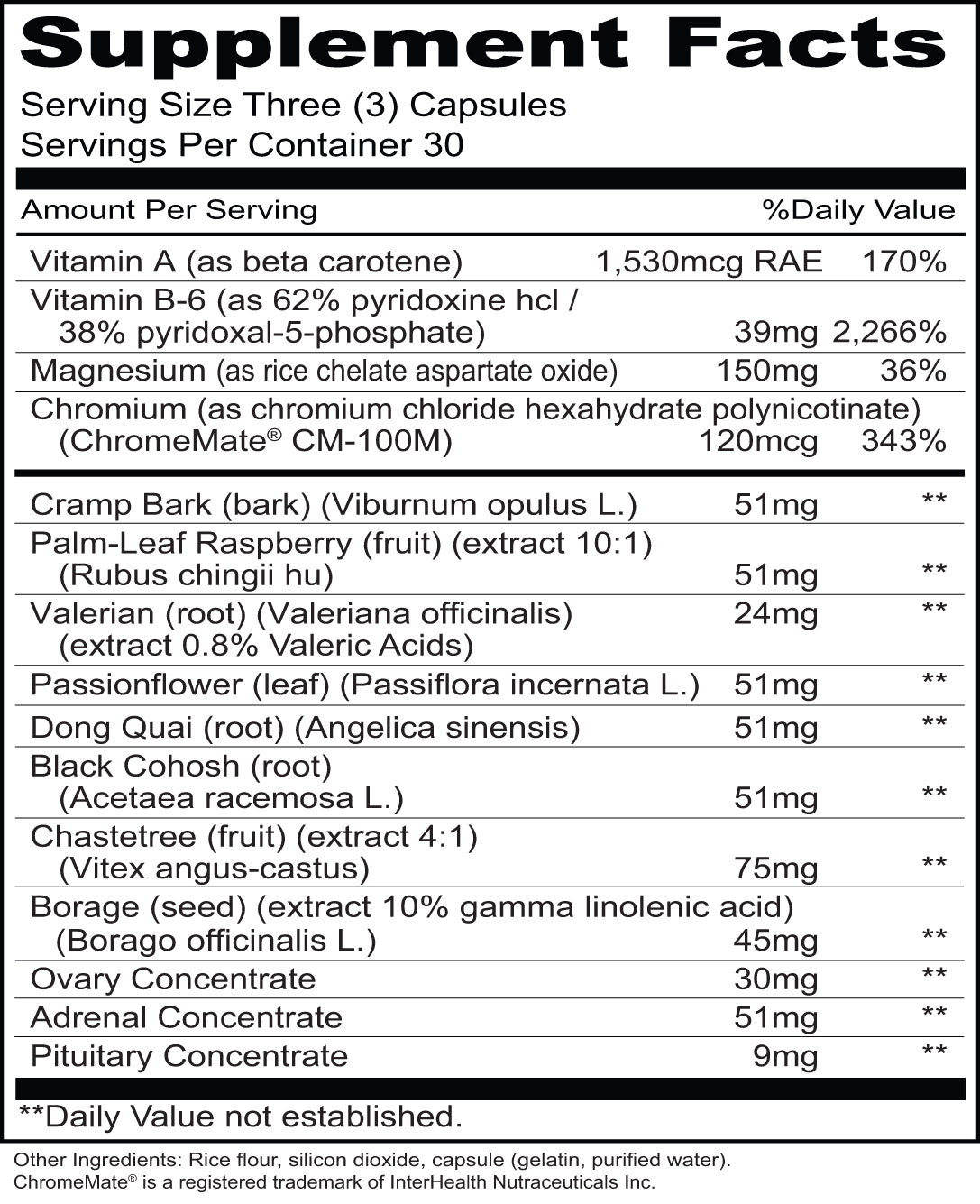 Grass-Fed Beef Female Hormone Balance Supplement - Fem Bal (90 Capsules) for Women's Wellness, Menopause & PMS Support