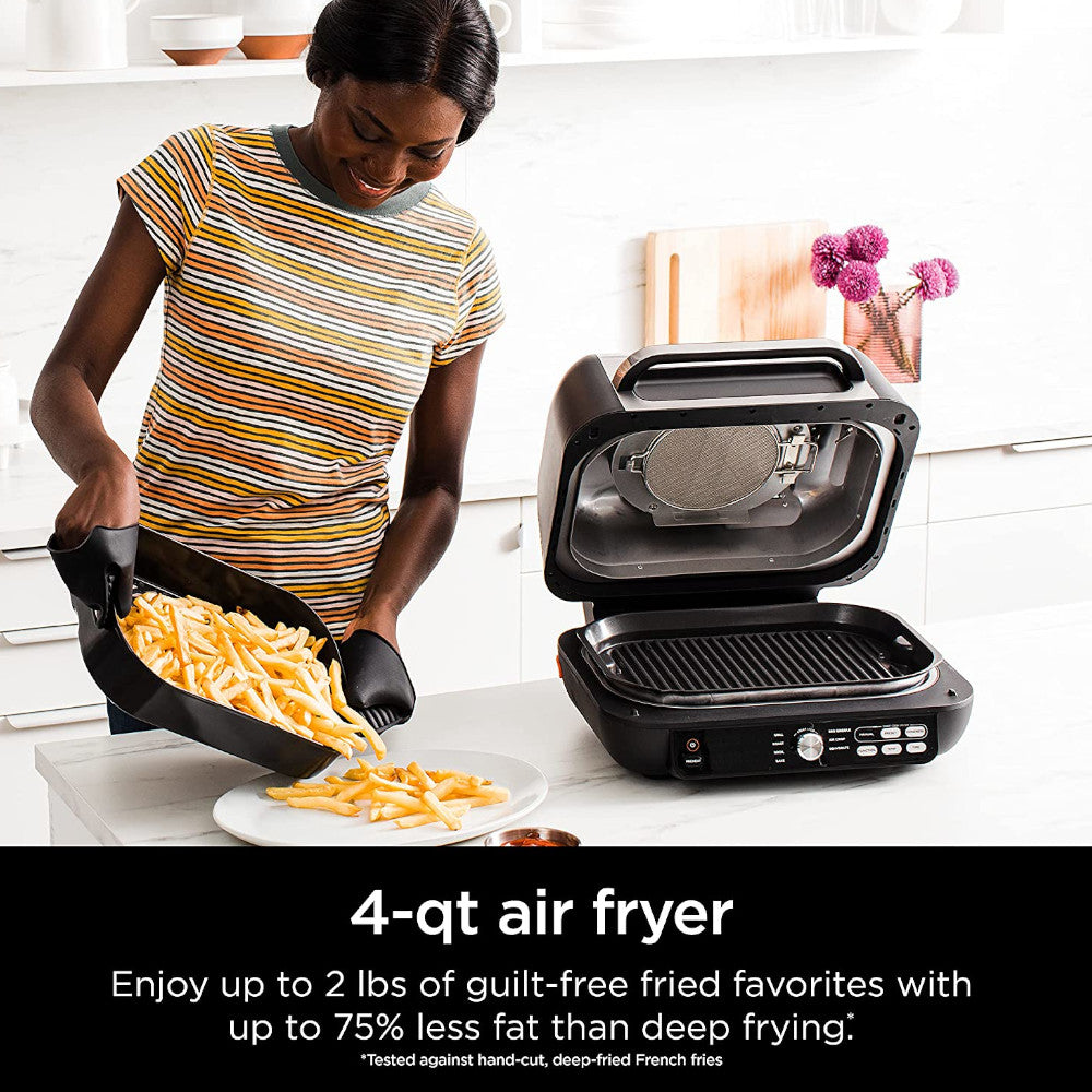Ninja Foodi XL 7-in-1 Indoor Grill and Air Fryer Combo with Home Essentials Warranty - Perfect for Grilling, Roasting, Baking & Air Frying at Home