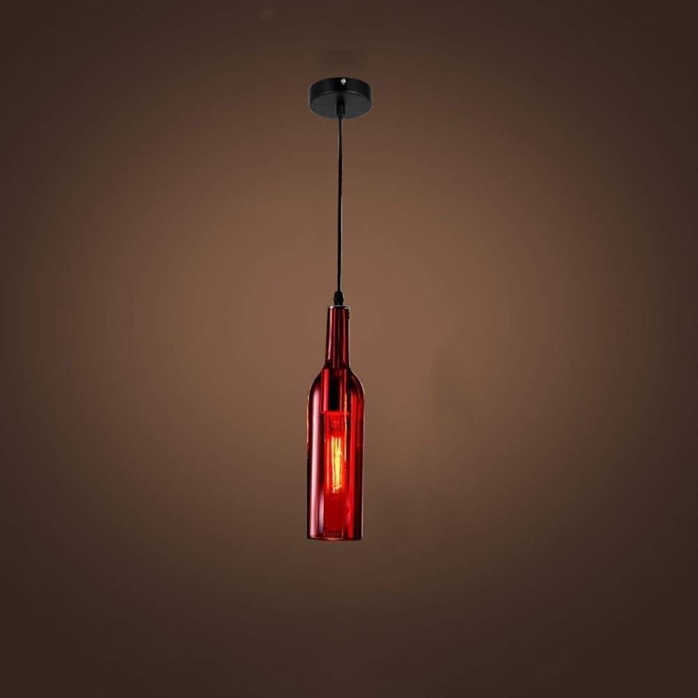 Modern LED Chandeliers - Creative Wine Bottle Glass Pendant Lights, Adjustable Retro Ceiling Fixture for Restaurant, Living Room & Kitchen Island Decoration | Perfect for Dining Areas, Home Bars & Vintage Interior Design